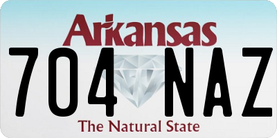 AR license plate 704NAZ