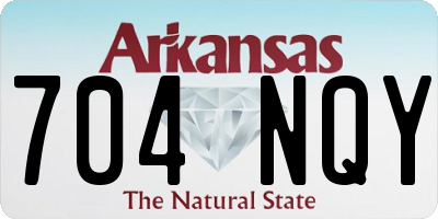 AR license plate 704NQY