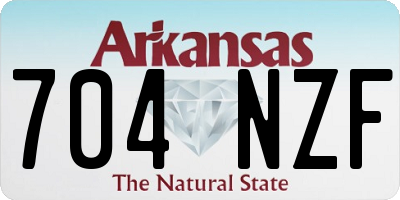 AR license plate 704NZF