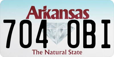 AR license plate 704OBI