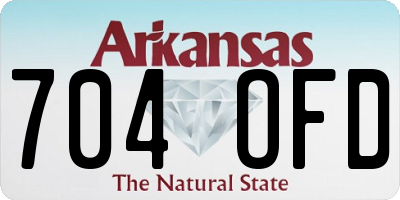 AR license plate 704OFD