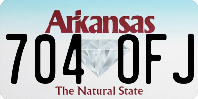 AR license plate 704OFJ