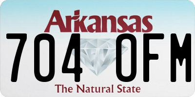 AR license plate 704OFM