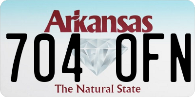 AR license plate 704OFN