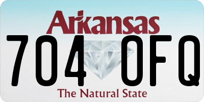 AR license plate 704OFQ