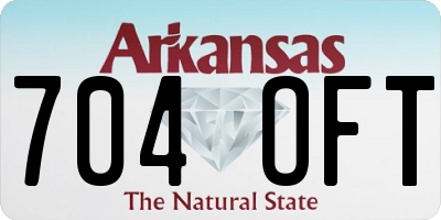 AR license plate 704OFT