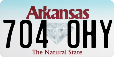 AR license plate 704OHY