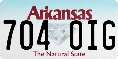 AR license plate 704OIG