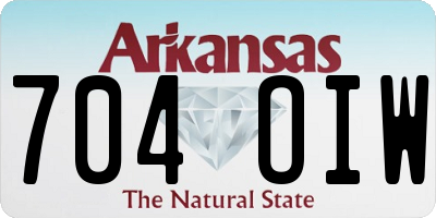 AR license plate 704OIW