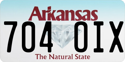 AR license plate 704OIX