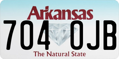 AR license plate 704OJB