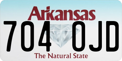 AR license plate 704OJD
