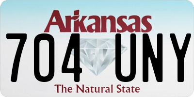 AR license plate 704UNY