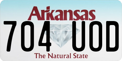 AR license plate 704UOD