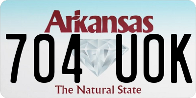 AR license plate 704UOK