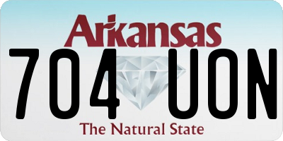 AR license plate 704UON