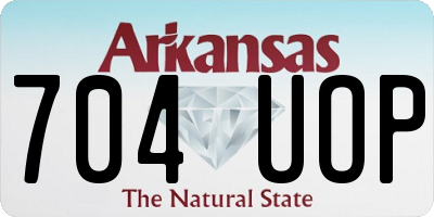 AR license plate 704UOP