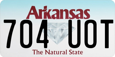 AR license plate 704UOT