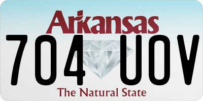 AR license plate 704UOV