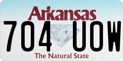AR license plate 704UOW