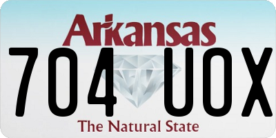 AR license plate 704UOX