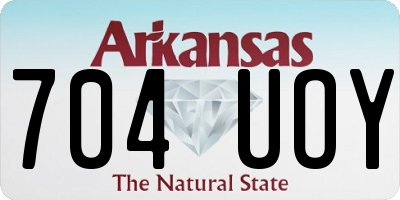 AR license plate 704UOY