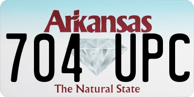 AR license plate 704UPC