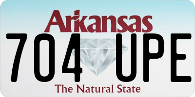 AR license plate 704UPE