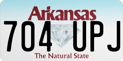 AR license plate 704UPJ