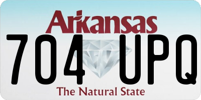 AR license plate 704UPQ