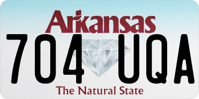 AR license plate 704UQA