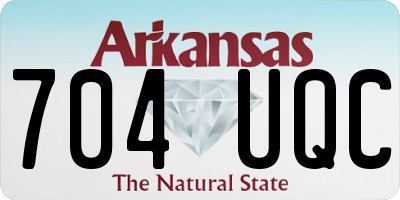 AR license plate 704UQC