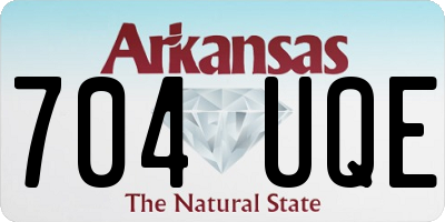 AR license plate 704UQE