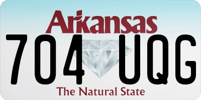 AR license plate 704UQG
