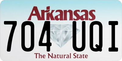 AR license plate 704UQI