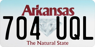 AR license plate 704UQL
