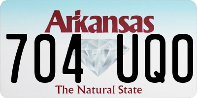 AR license plate 704UQO