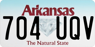 AR license plate 704UQV
