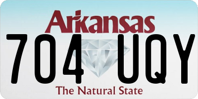 AR license plate 704UQY