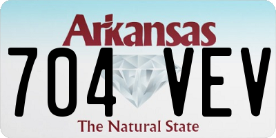 AR license plate 704VEV