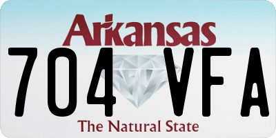 AR license plate 704VFA