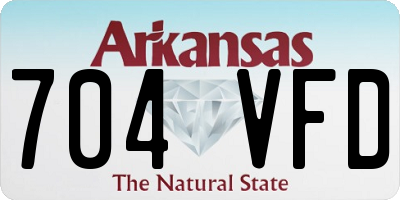 AR license plate 704VFD