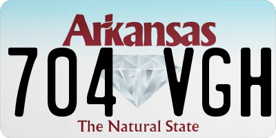 AR license plate 704VGH