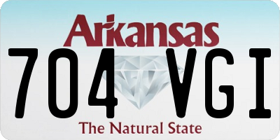 AR license plate 704VGI