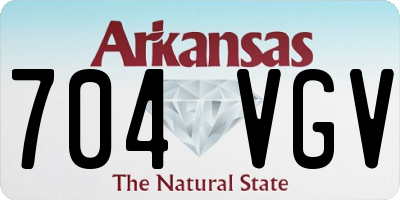 AR license plate 704VGV
