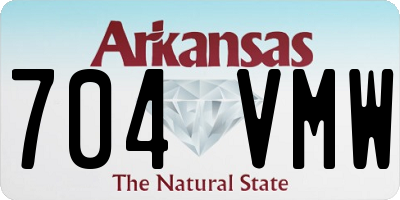 AR license plate 704VMW