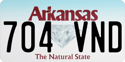 AR license plate 704VND