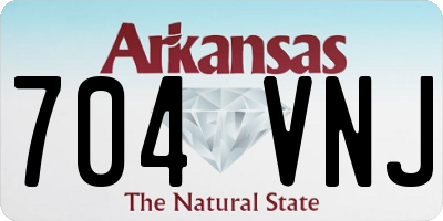 AR license plate 704VNJ