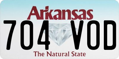 AR license plate 704VOD