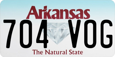 AR license plate 704VOG